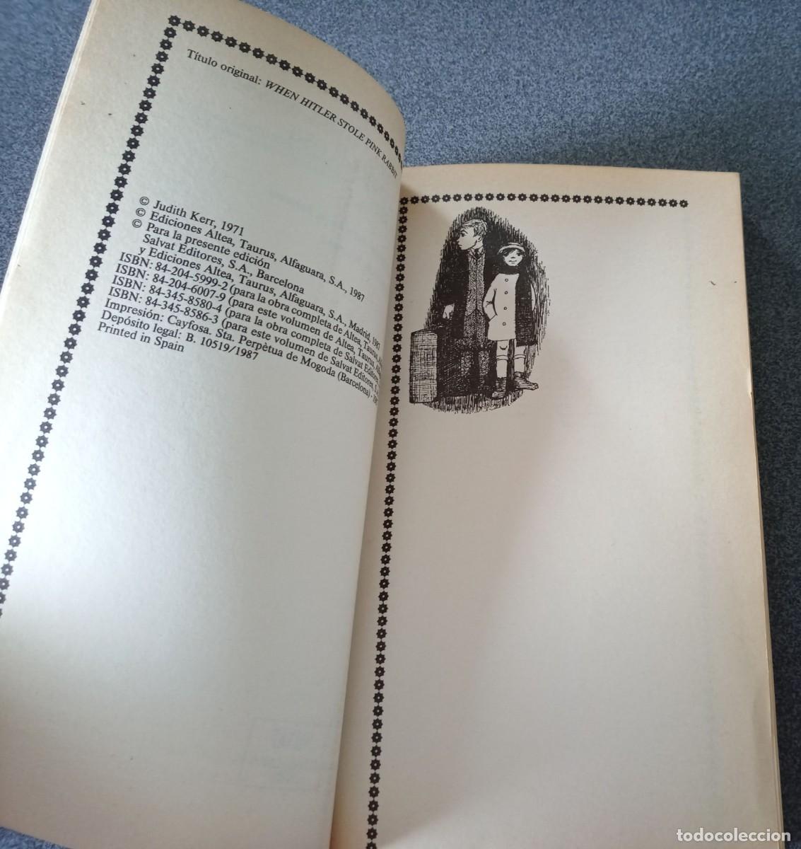 Libros de segunda mano: Cuando Hitler Rob&oacute; El Conejo Rosa - Foto 5