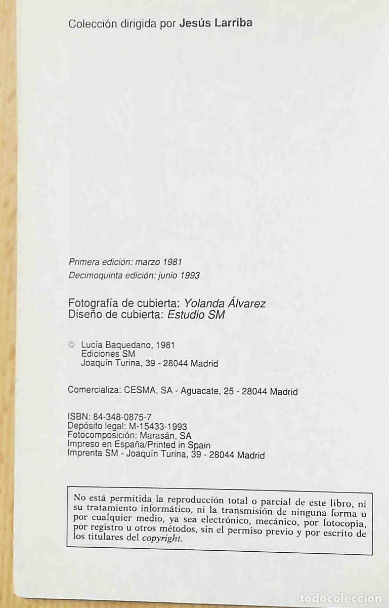 Libros de segunda mano: Cinco panes de cebada (Luc&iacute;a Baquedano) SM Gran Angular - Foto 2