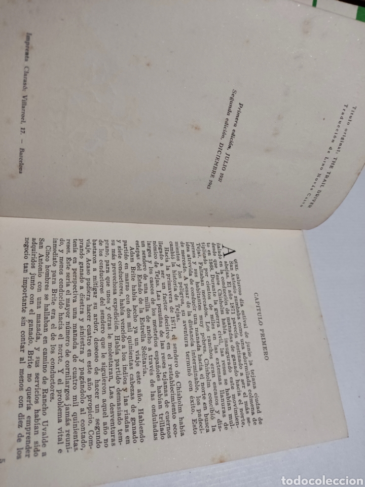 Libros de segunda mano: Libro El conductor de manadas,zane grey 1943 - Foto 3