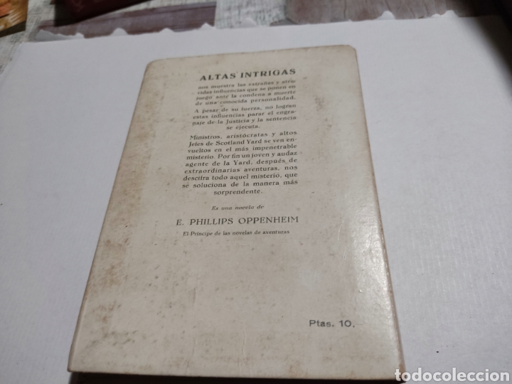 Libros de segunda mano: Libro altas intrigas de E.Phillips oppenheim 1943 - Foto 4