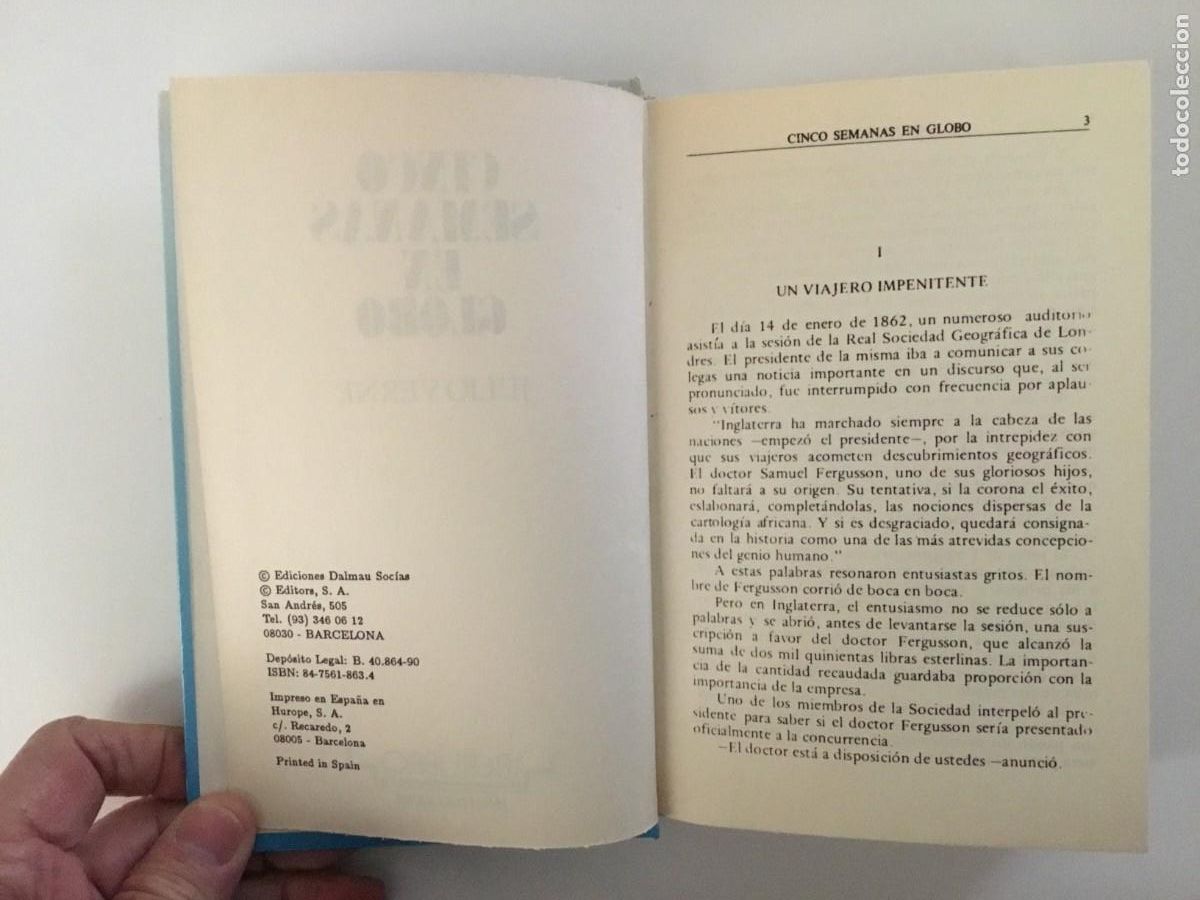 Libros de segunda mano: CINCO SEMANAS EN GLOBO - Foto 2