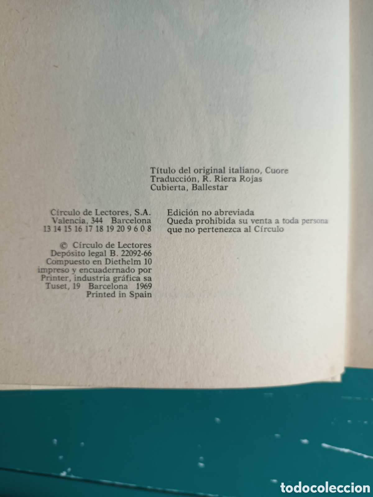 Libros de segunda mano: Edmundo De Amicis - Coraz&oacute;n. 1969. C&iacute;rculo de Lectores - Foto 2