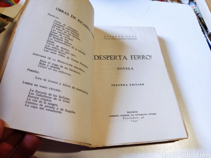 Libros de segunda mano: Libro Desperta Ferro de Ricardo Leon 1942 - Foto 3