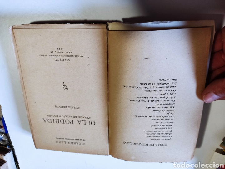 Libros de segunda mano: Libro olla podrida de Ricardo Leon 1943 - Foto 5