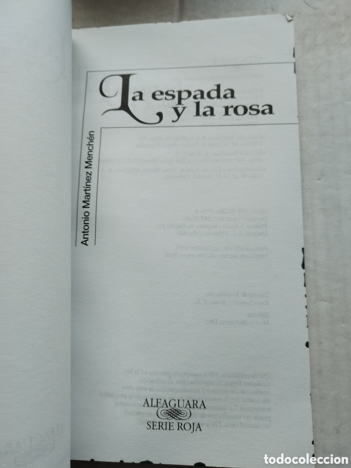 Libros de segunda mano: LA ESPADA Y LA ROSA/ANTONIO MART&Iacute;NEZ MENCHEN - Foto 3