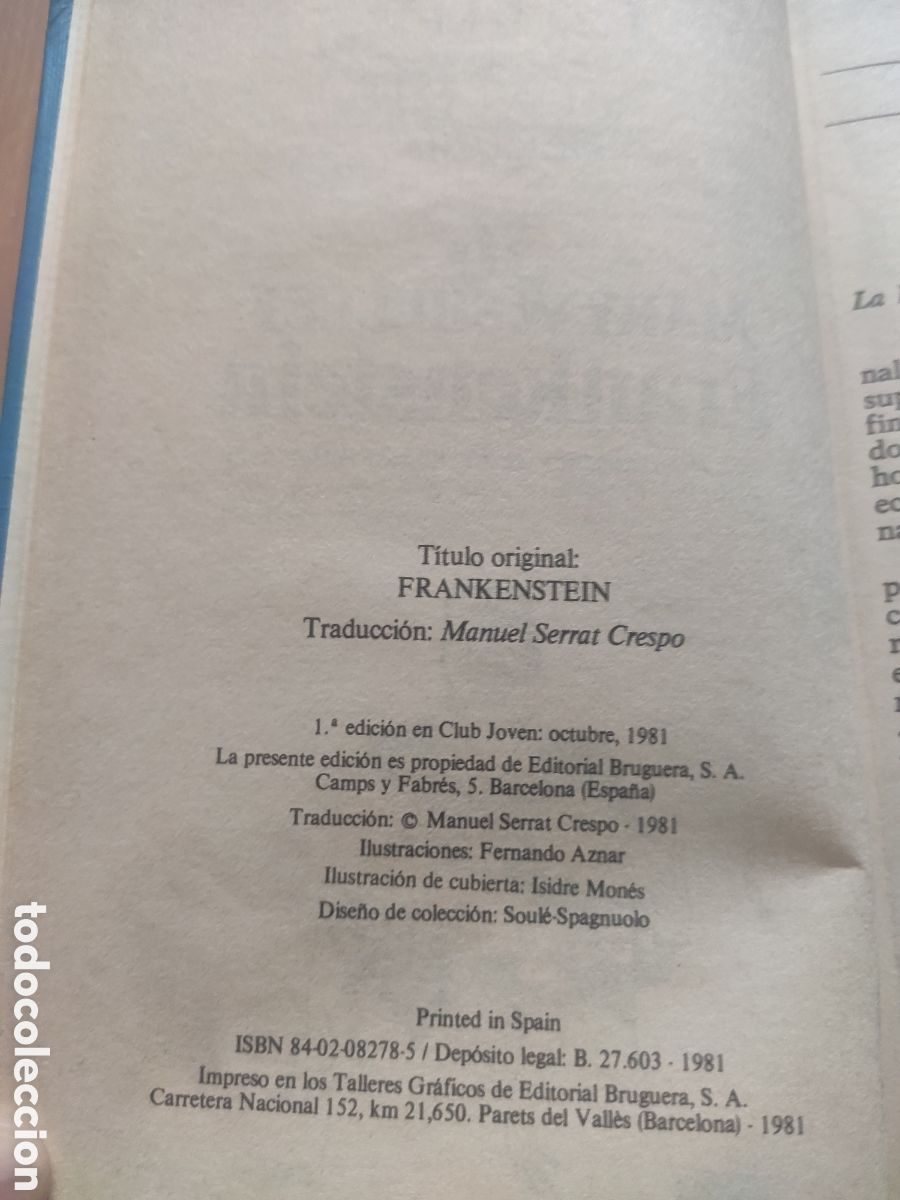 Libros de segunda mano: Frankenstein - Foto 5