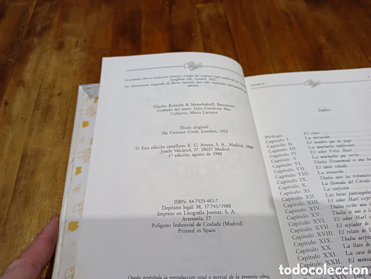 Libros de segunda mano: El c&iacute;rculo carmes&iacute;. Edgar idallace - Foto 2