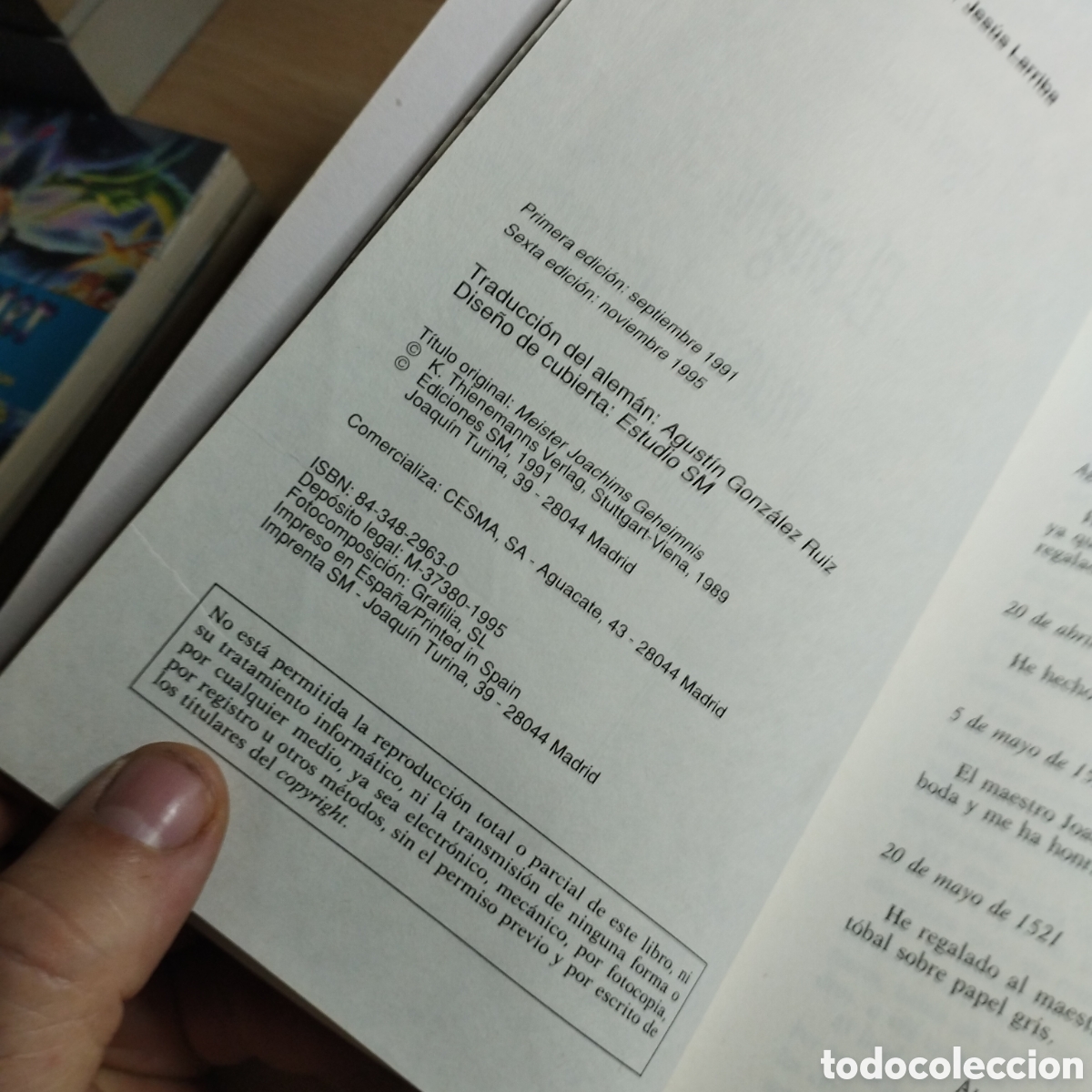 Libros de segunda mano: El enigma del maestro Joaqu&iacute;n. Sigrid Heuck. Gran angular.ediciones SM.1995. - Foto 5