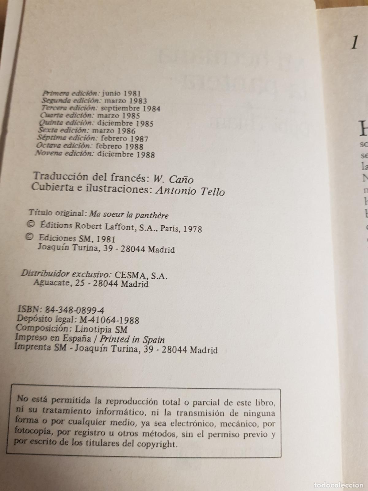 Libros de segunda mano: Mi hermana pantera - Djibi Thiam - Foto 3