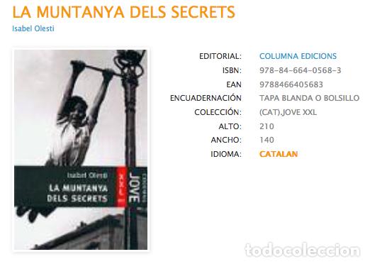 Libros de segunda mano: libro La muntanya dels secrets Isabel Olesti - Foto 2