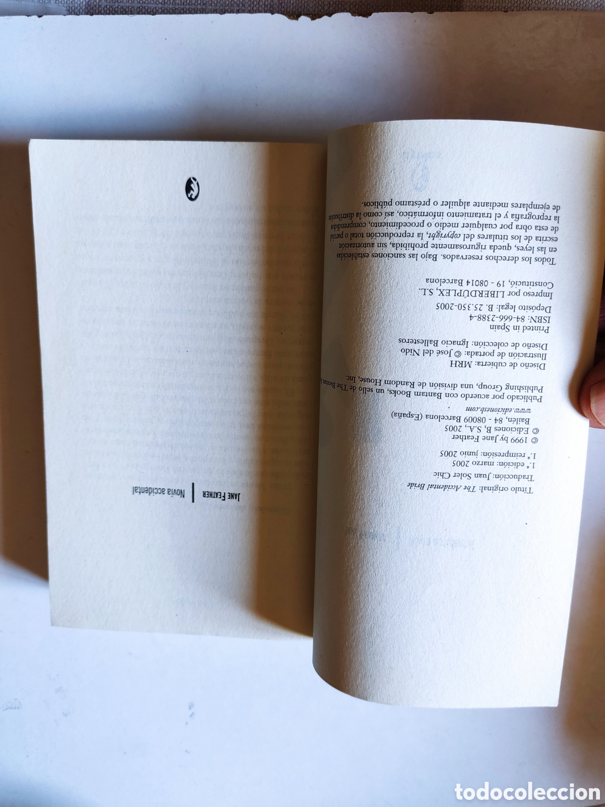 Libros de segunda mano: Libro novia accidental de Jane Feather - Foto 2