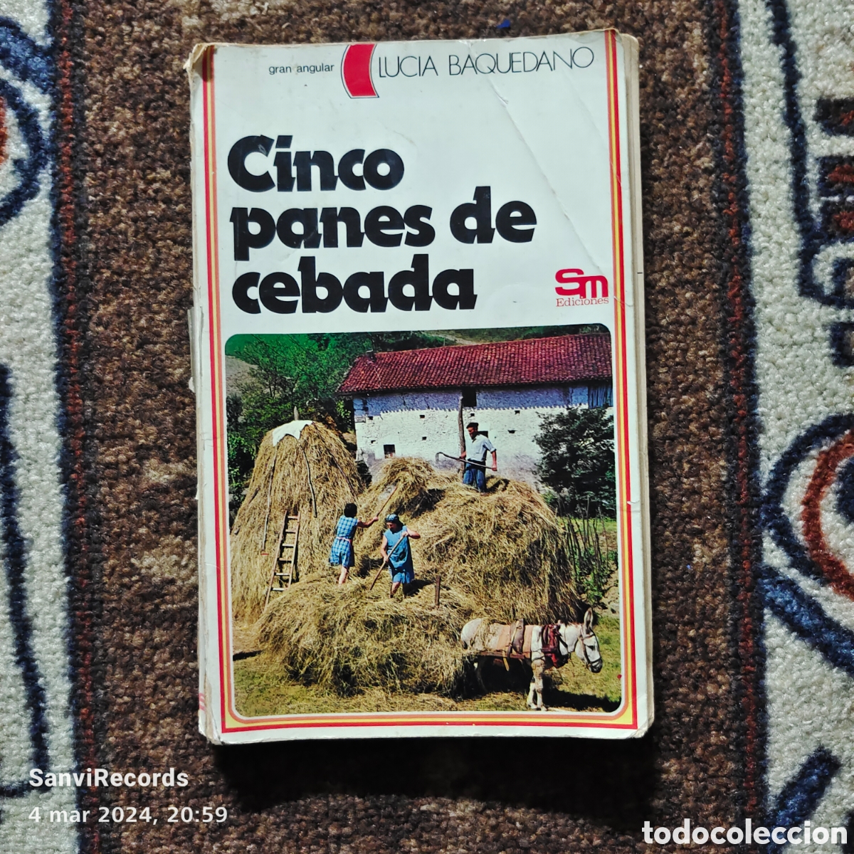 Libros de segunda mano: CINCO PANES DE CEBADA (LUCIA BAQUEDANO) (GRAN ANGULAR, SM) - Foto 1