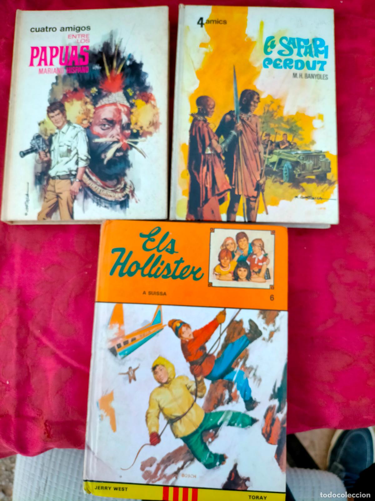 Gebrauchte B&uuml;cher: Lote 3 libros cuatro amigos entre los papuas 4 amics catal&agrave; el safari perdut Els Hollister Jerry Wes