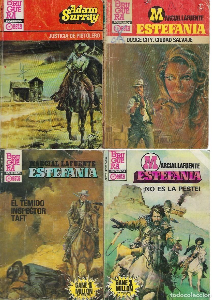 Libros de segunda mano: 4 NOVELAS DEL OESTE BOLSILIBROS OESTE BRUGUERA, LOTE N&ordm;78