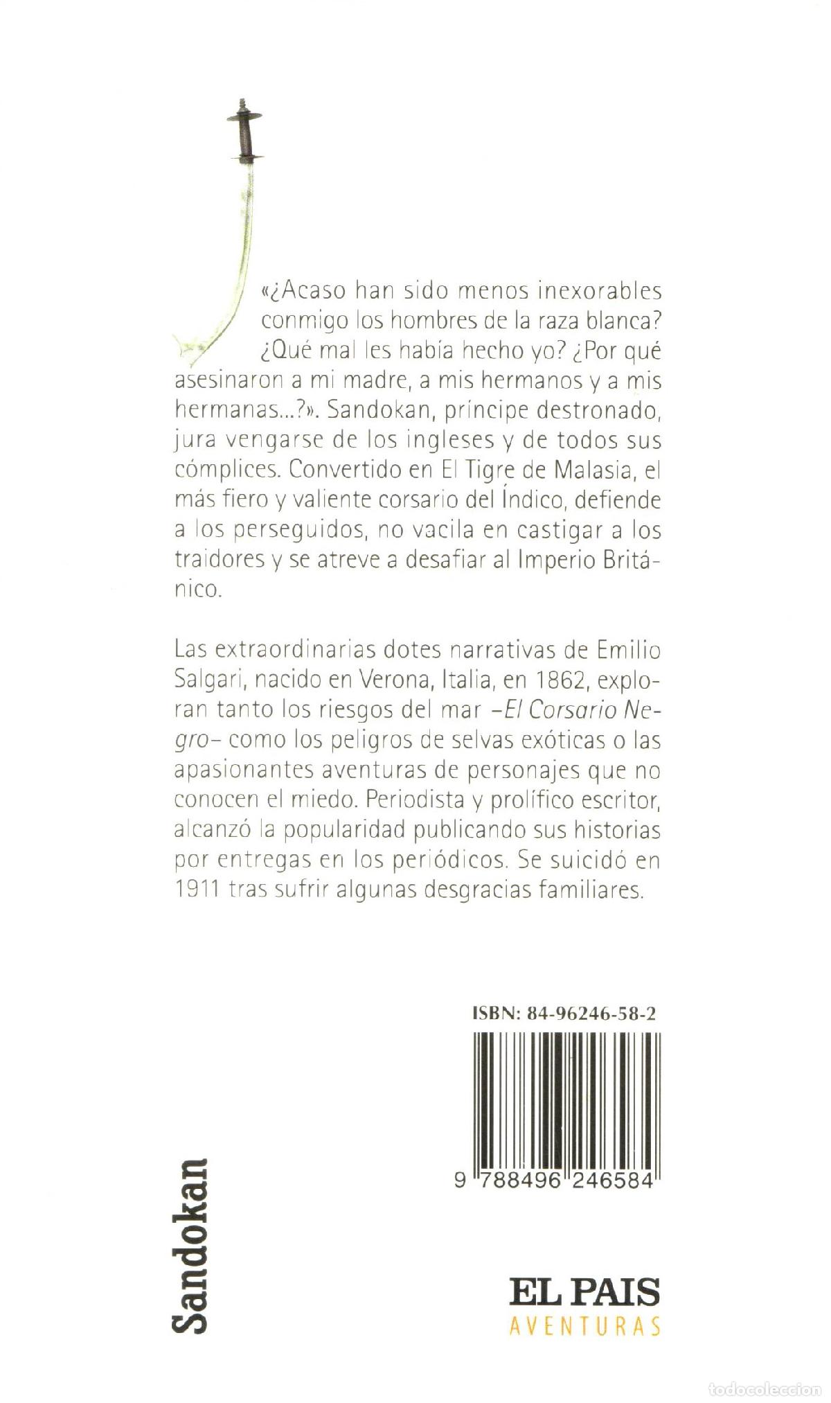 Libros de segunda mano: Sandokan - Salgari, Emilio - Foto 2