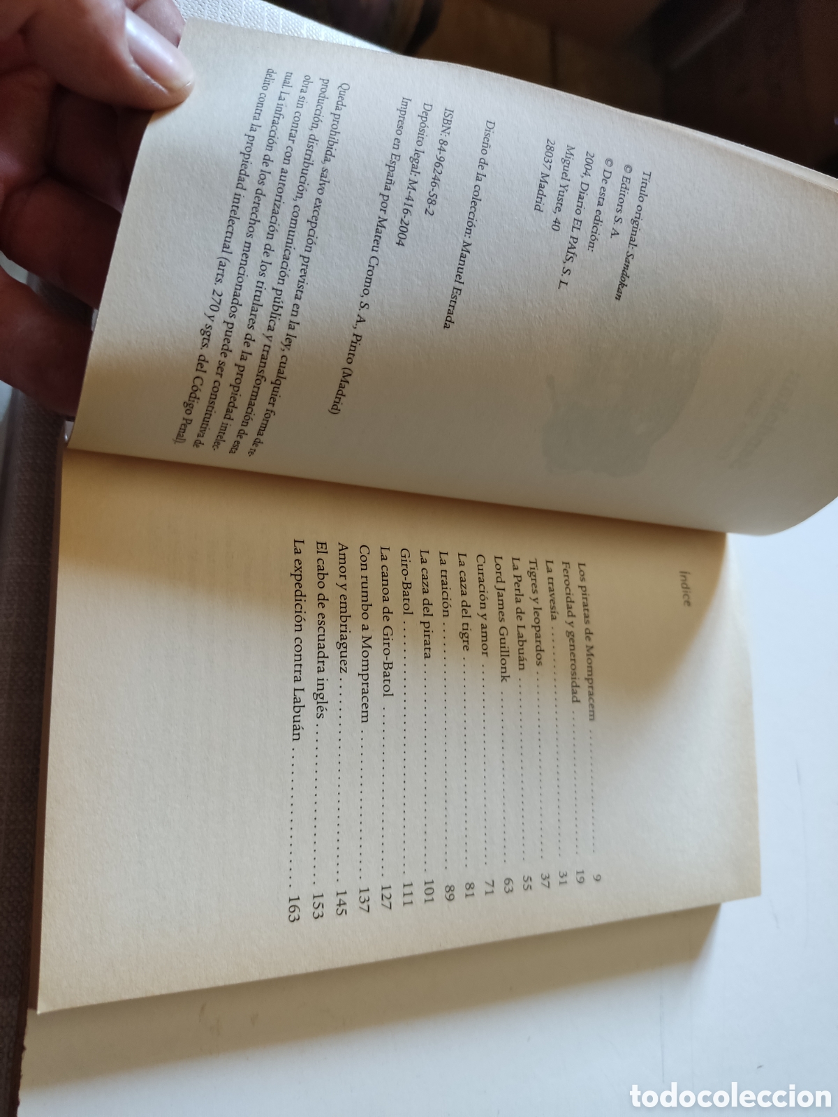 Libros de segunda mano: Libro sandokan de emilio salgari - Foto 2