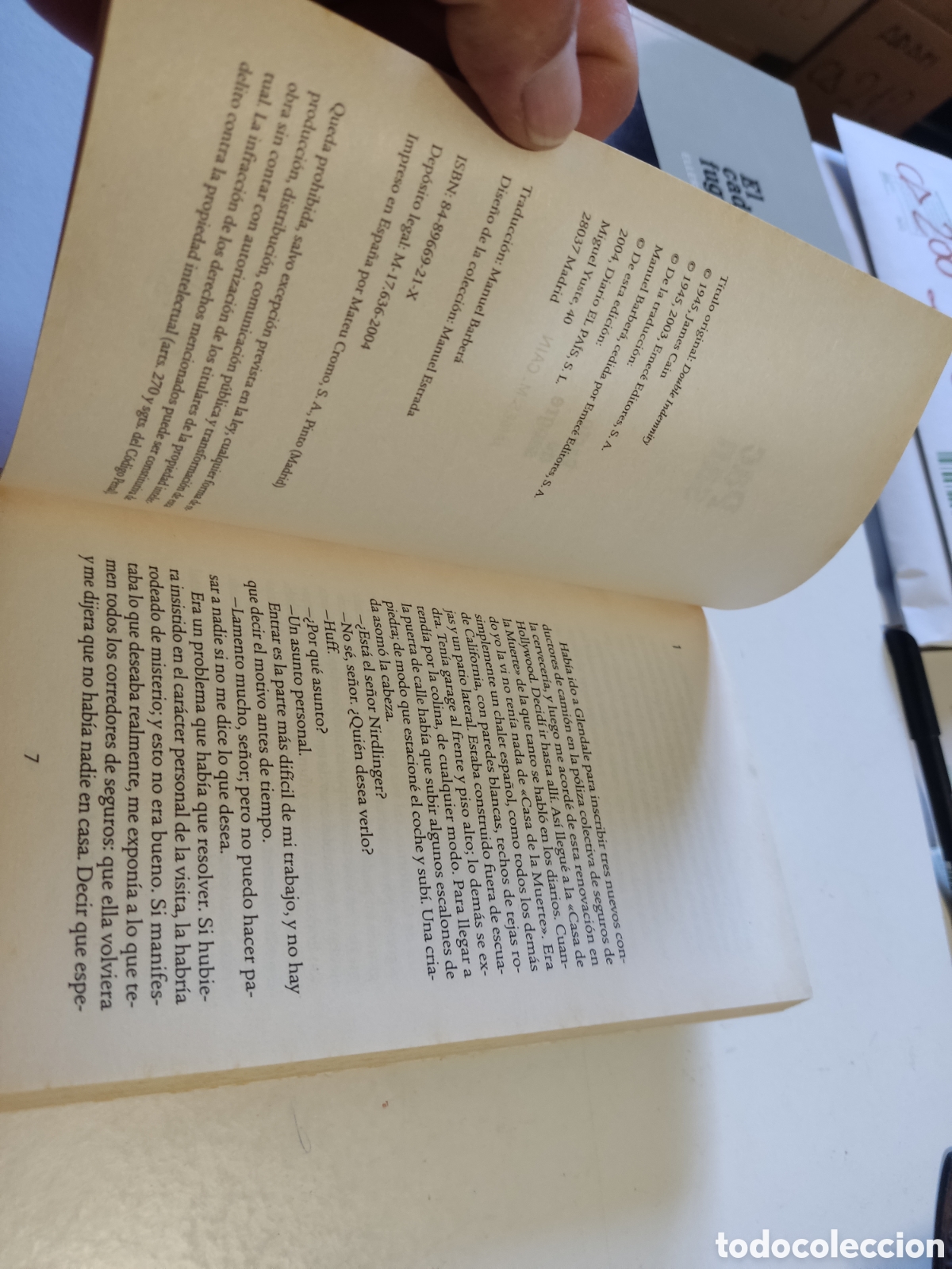 Libros de segunda mano: Libro pacto de sangre de James m.cain - Foto 2