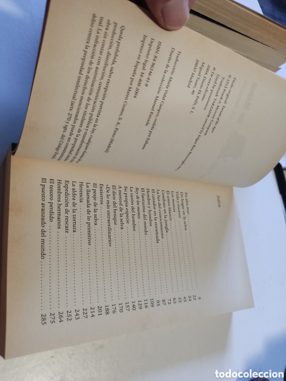 Libros de segunda mano: Libro Tarz&aacute;n de los Monos de e.r.burroughs - Foto 2
