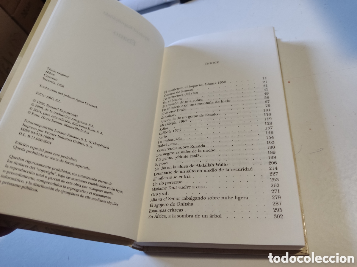 Libros de segunda mano: Libro &eacute;bano de ryszard kapuscinski - Foto 2