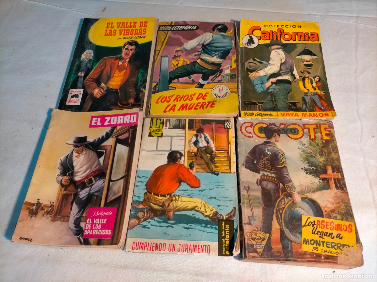Gebrauchte B&uuml;cher: Lote 6 libros revistas novelas colecci&oacute;n cowboys vaqueros peque&ntilde;as zorro coyote california colorado