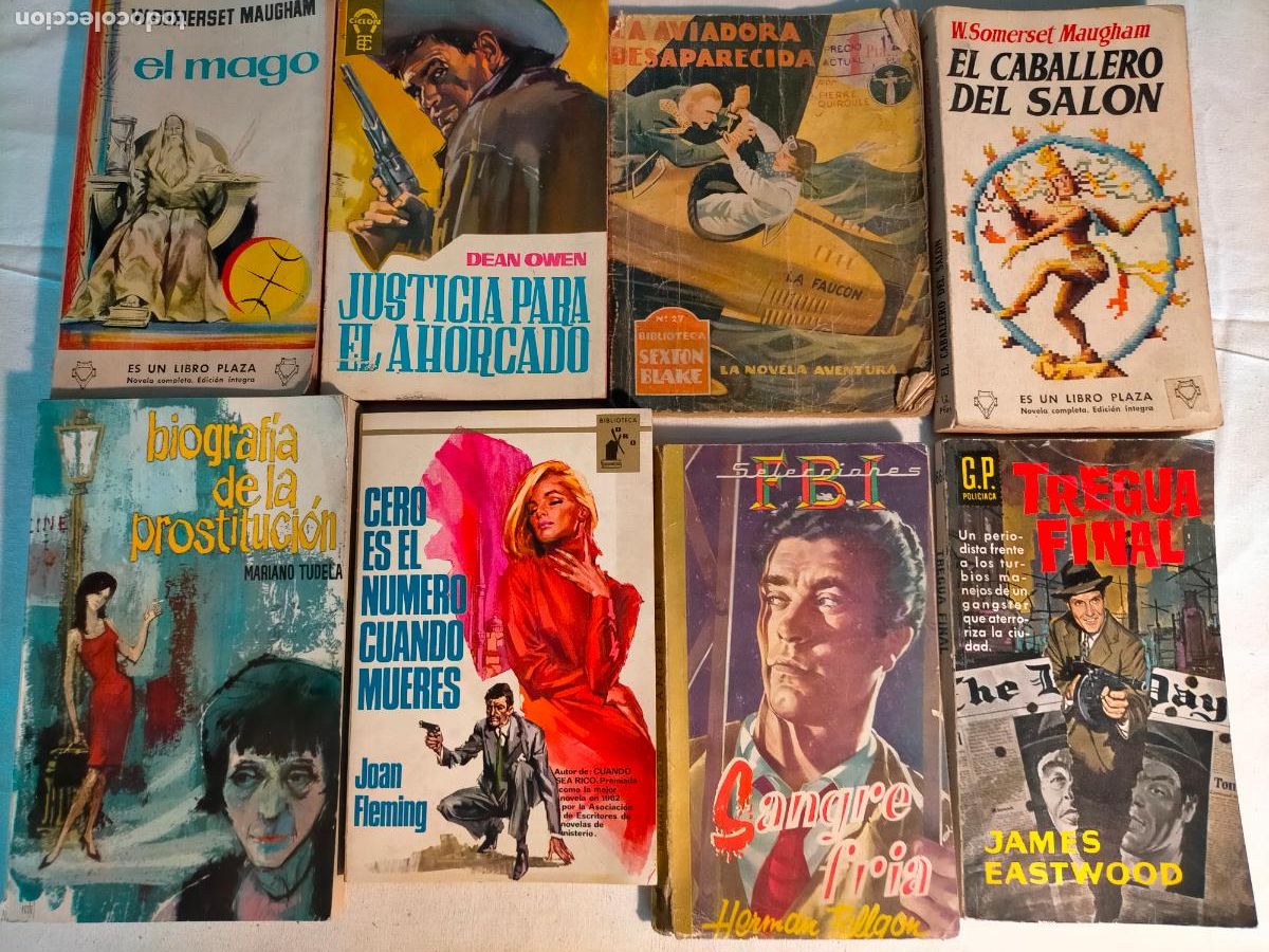 Gebrauchte B&uuml;cher: Lote 8 libros revistas novelas varias fbi espionaje oeste cowboys vaqueros peque&ntilde;as combate guerra