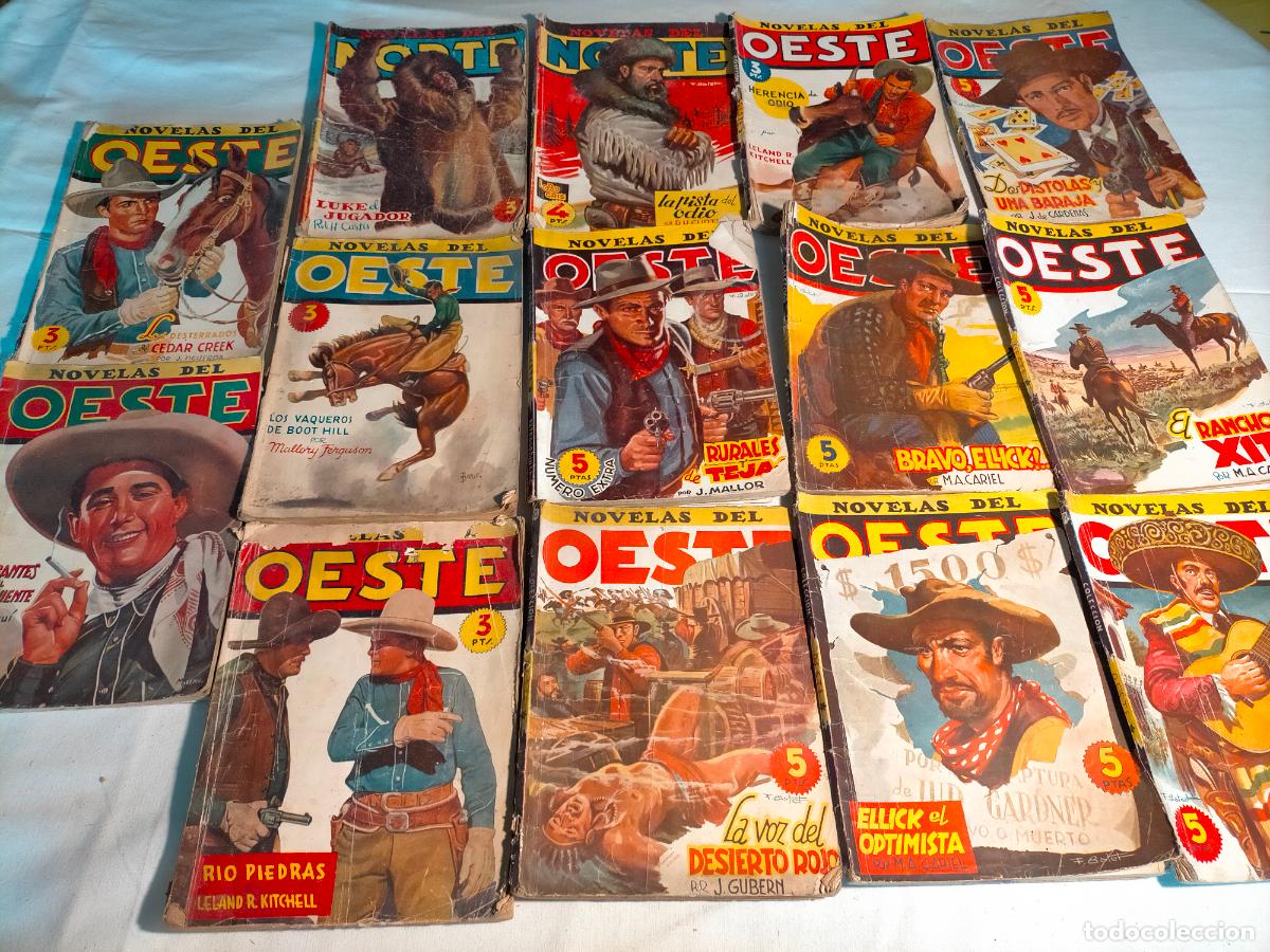 Gebrauchte B&uuml;cher: Lote 14 libros revistas novelas del Oeste y del Norte vaqueros aventuras cowboys cowboy's