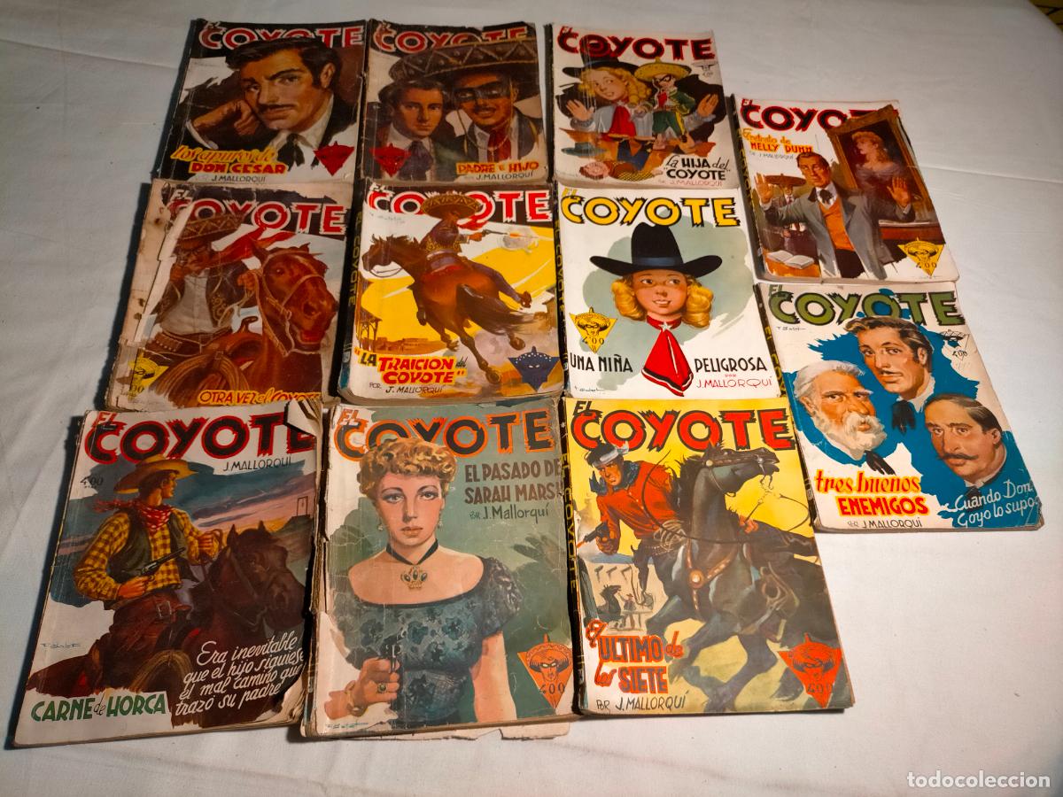 Gebrauchte B&uuml;cher: Lote 11 libros revistas novelas de vaqueros cowboys colecci&oacute;n Coyote Jos&eacute; J Mallorqu&iacute;