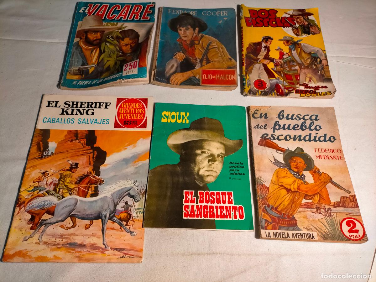 Gebrauchte B&uuml;cher: Lote 6 libros revistas novelas de vaqueros cowboys colecciones varias aventuras sioux el sheriff