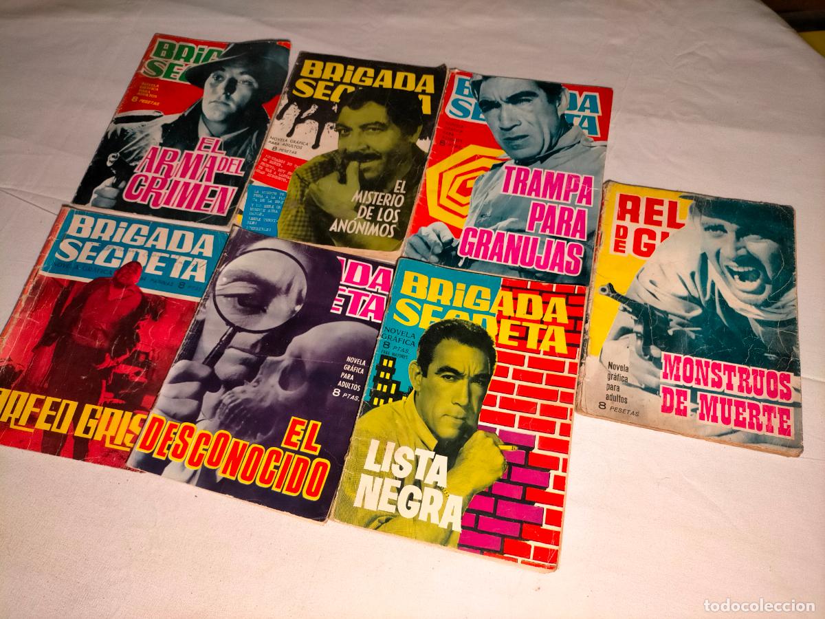 Gebrauchte B&uuml;cher: Lote 7 libros revistas novelas de esp&iacute;as la brigada secreta
