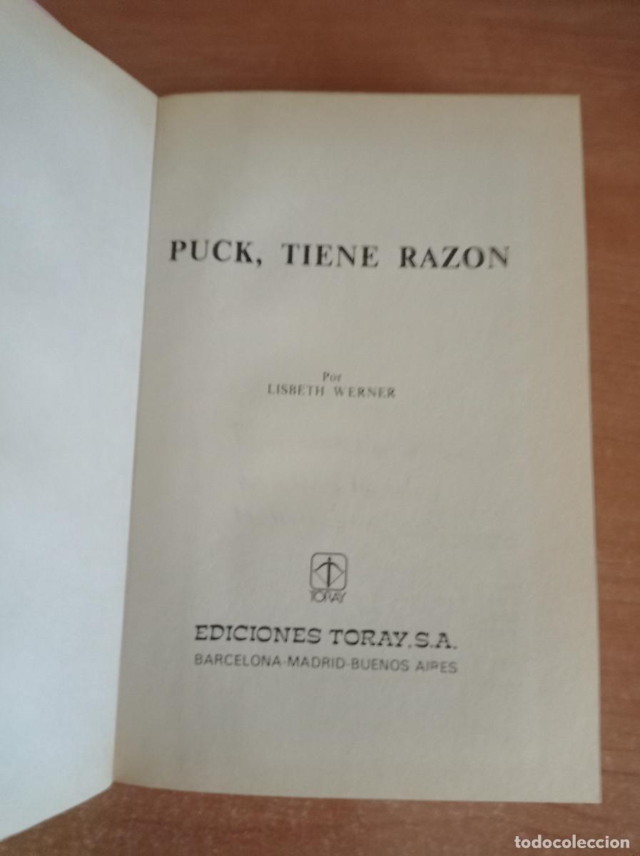 Libros de segunda mano: Puck tiene raz&oacute;n - Lisbeth Werner, Toray, 1983 - Foto 2