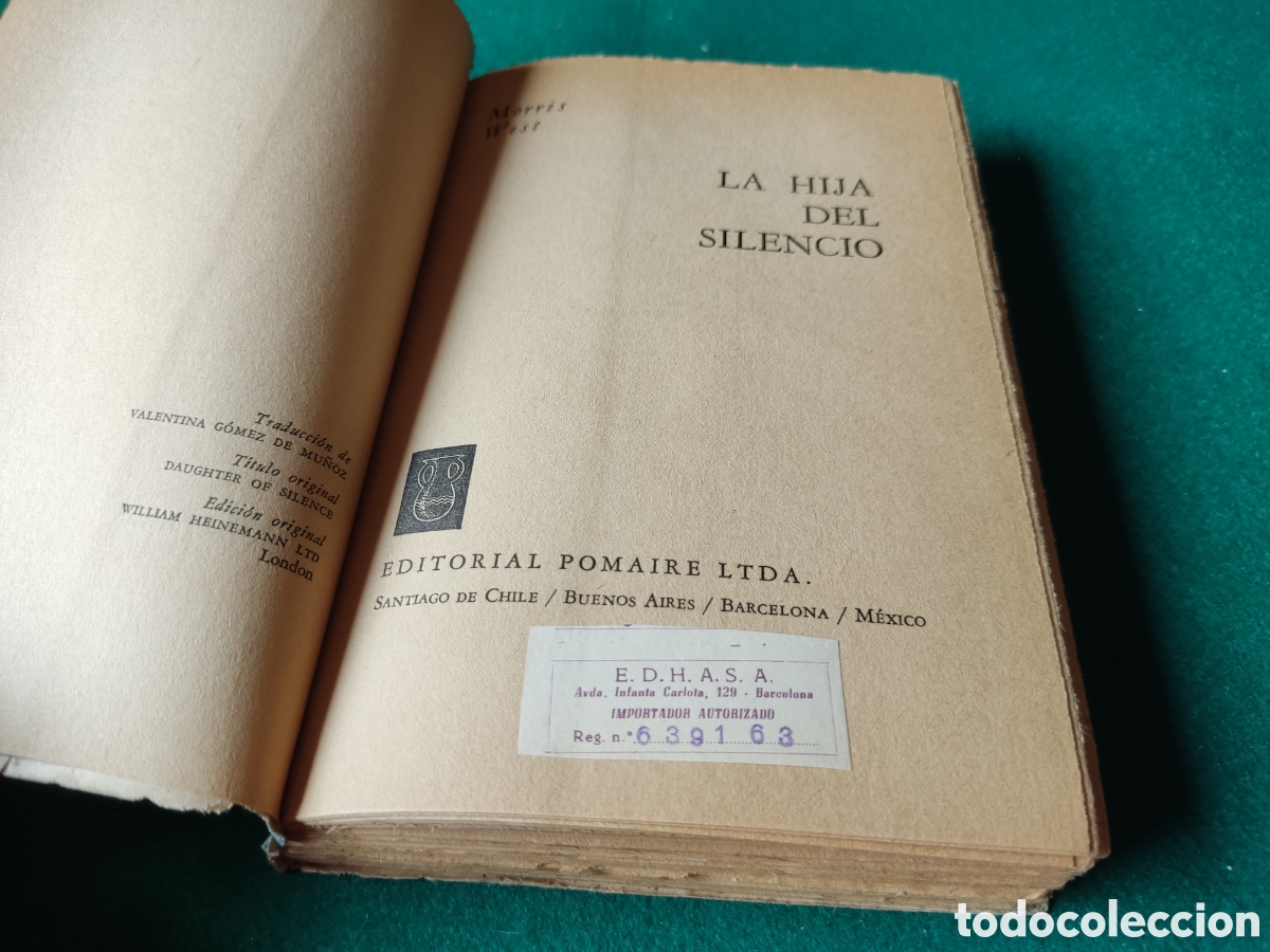 Libros de segunda mano: Libro hija del silencio de Morris West - Foto 3