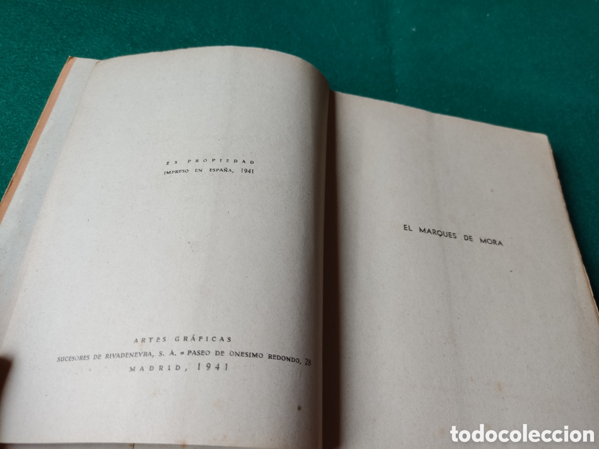 Libros de segunda mano: Libro El marqu&eacute;s de mora de Luis Coloma 1941 - Foto 2