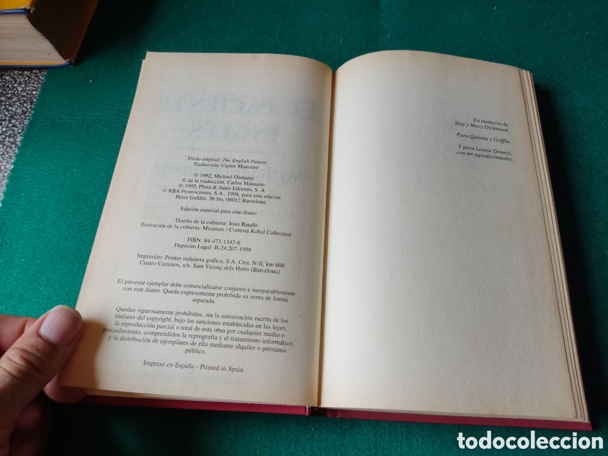 Libros de segunda mano: Libro El paciente ingl&eacute;s de Michael Ondaatje - Foto 2