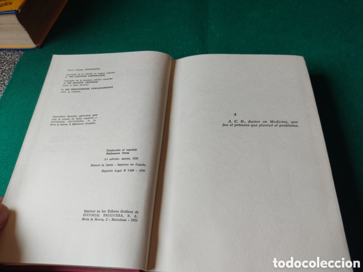 Libros de segunda mano: Libro Andr&oacute;meda de Michael Crichton - Foto 2