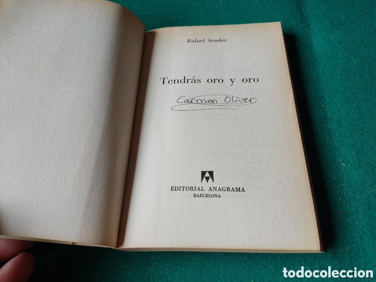Libros de segunda mano: Libro tendr&aacute;s oro y oro de Rafael Sender 1985 - Foto 3