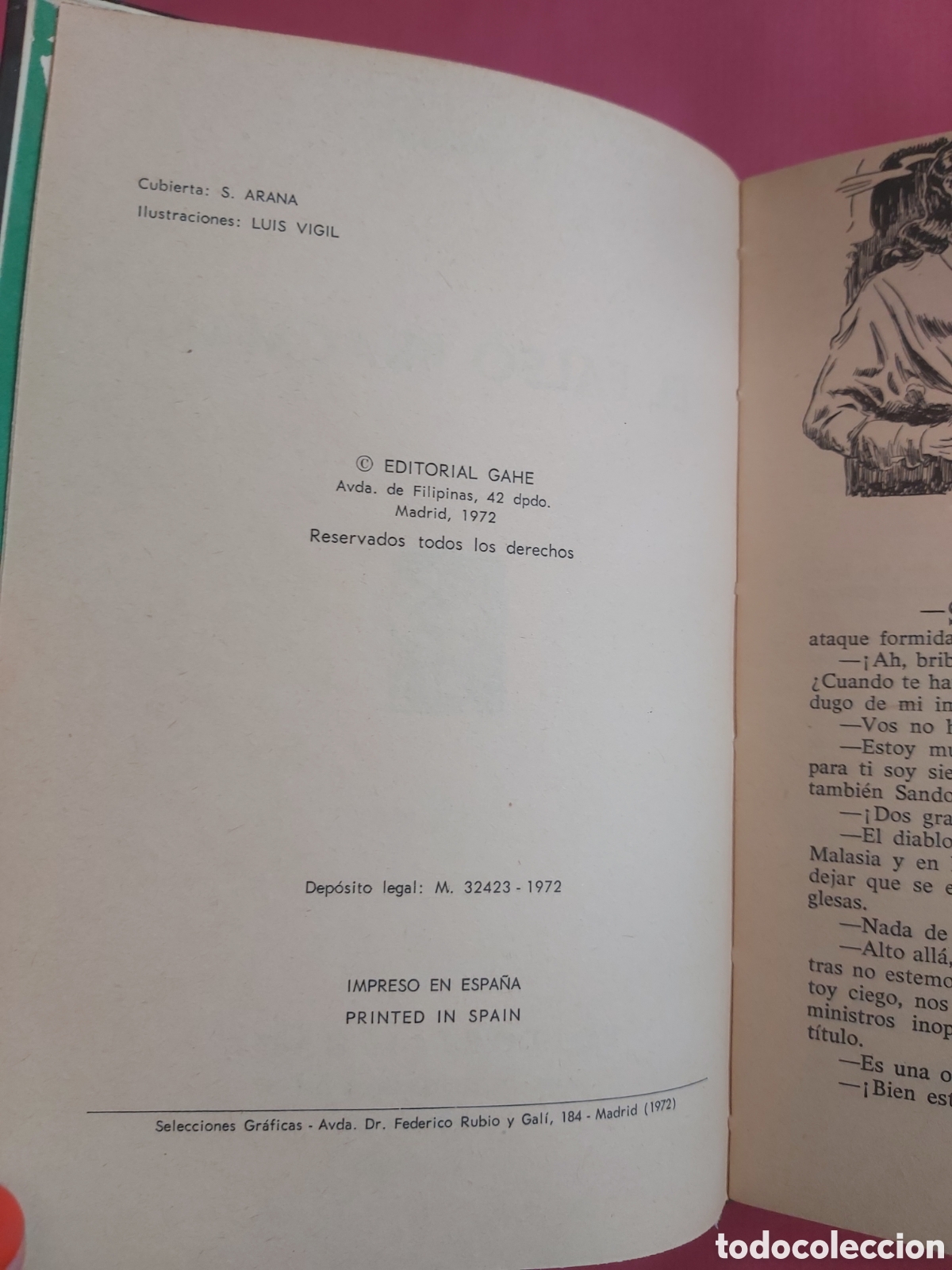 Libros de segunda mano: EL FALSO BRACMAN # E. SALGARI # GAHE 1972 - Foto 2
