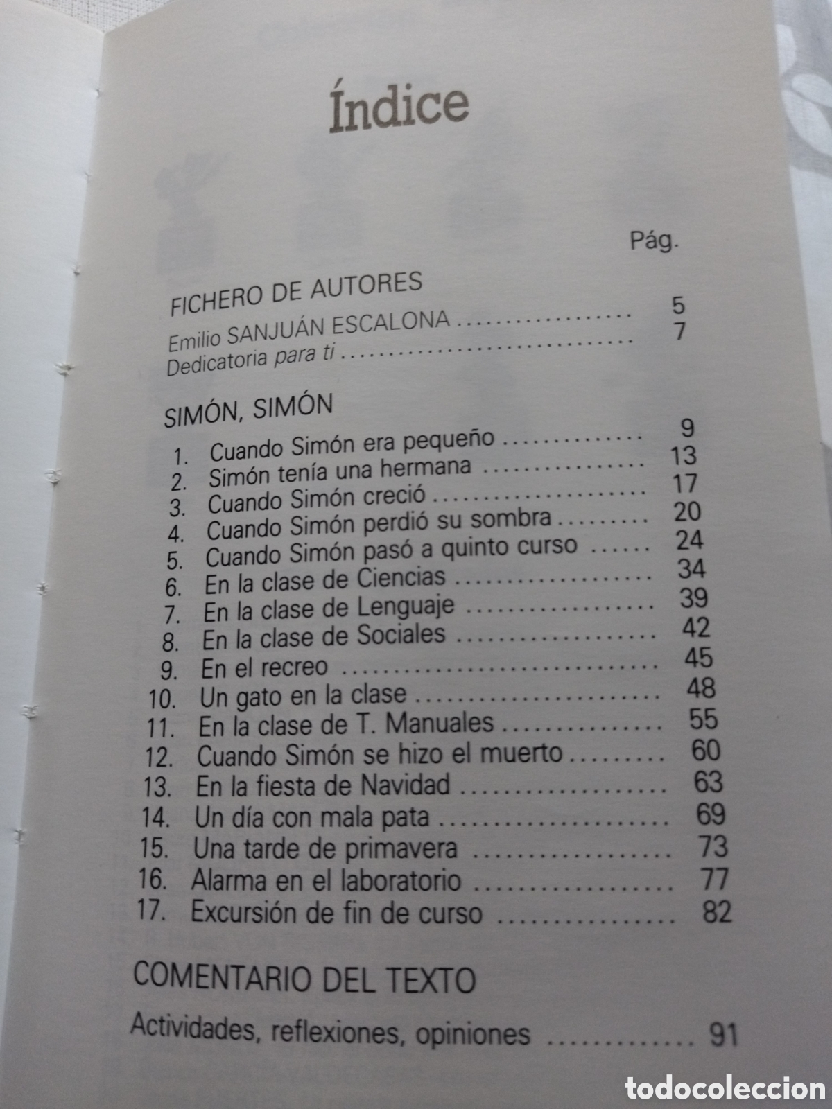 Libros de segunda mano: Sim&oacute;n, Sim&oacute;n. Emilio Sanju&aacute;n - Foto 3