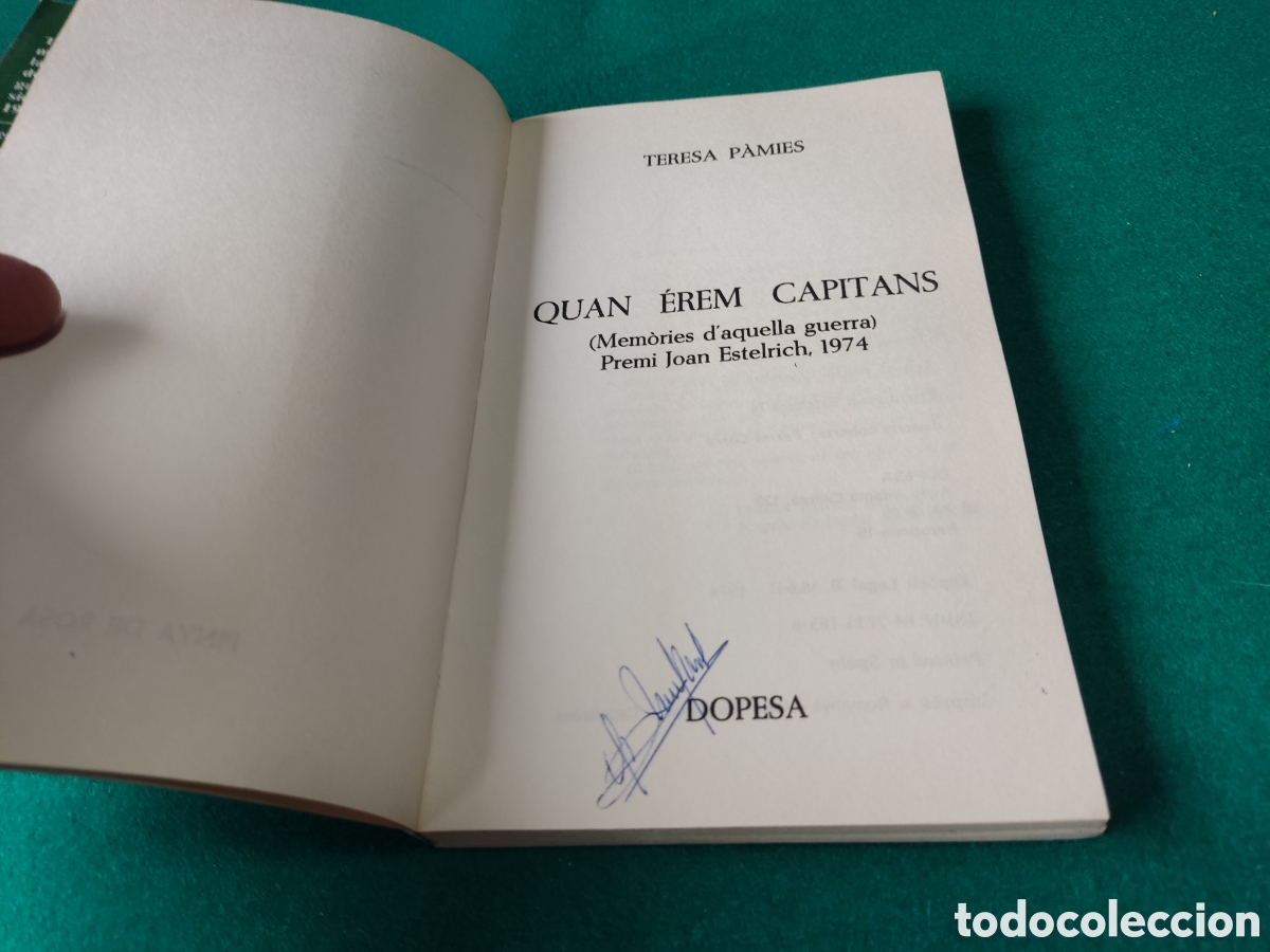Libros de segunda mano: Libro quan erem capitans de Teresa Pamies - Foto 3