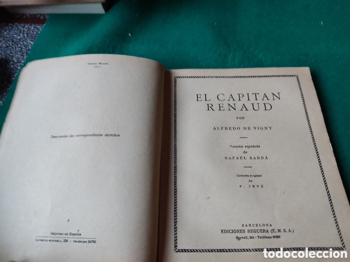 Libros de segunda mano: Libro El capit&aacute;n Renaud de Alfredo de Vigny - Foto 2