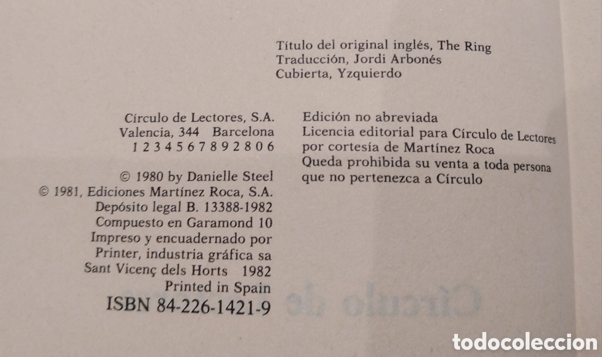 Libros de segunda mano: Novela &rdquo;El Anillo&rdquo; Danielle Steel - Foto 5