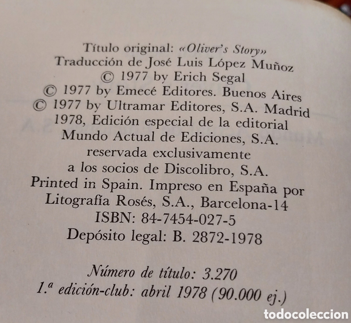 Libros de segunda mano: Novela &rdquo;Olivers Story&rdquo; - Foto 4