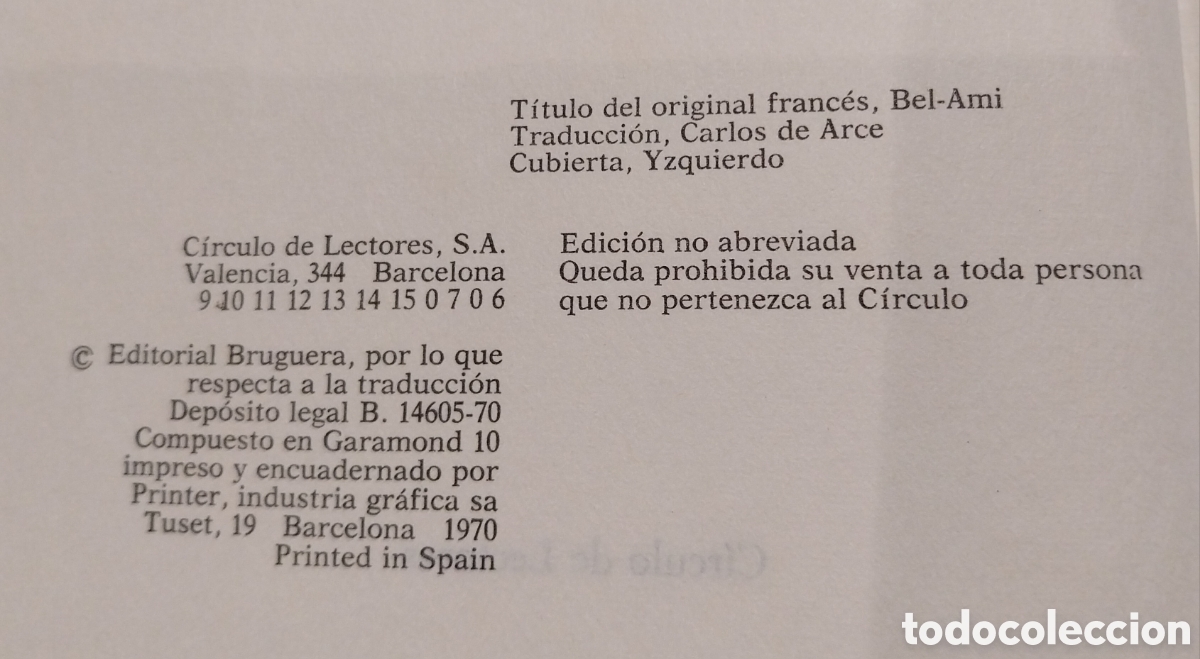 Libros de segunda mano: Novela &rdquo;Bel Ami&rdquo; Guy de Maupassant - Foto 4