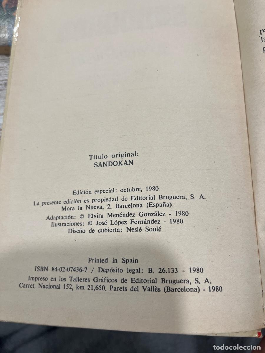 Libros de segunda mano: Libro Sandokan | Emilio Salgari | 1980 - Foto 3