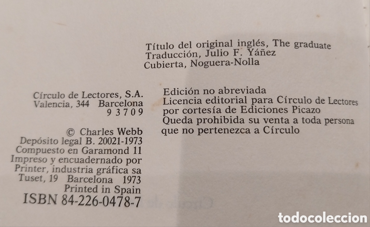 Libros de segunda mano: Novela &rdquo;El graduado&rdquo; - Foto 5