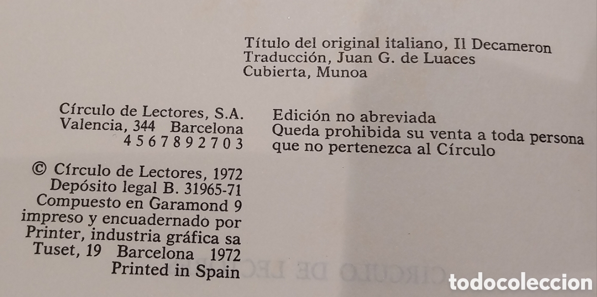 Libros de segunda mano: Novela &rdquo;El Decameron&rdquo; - Foto 6