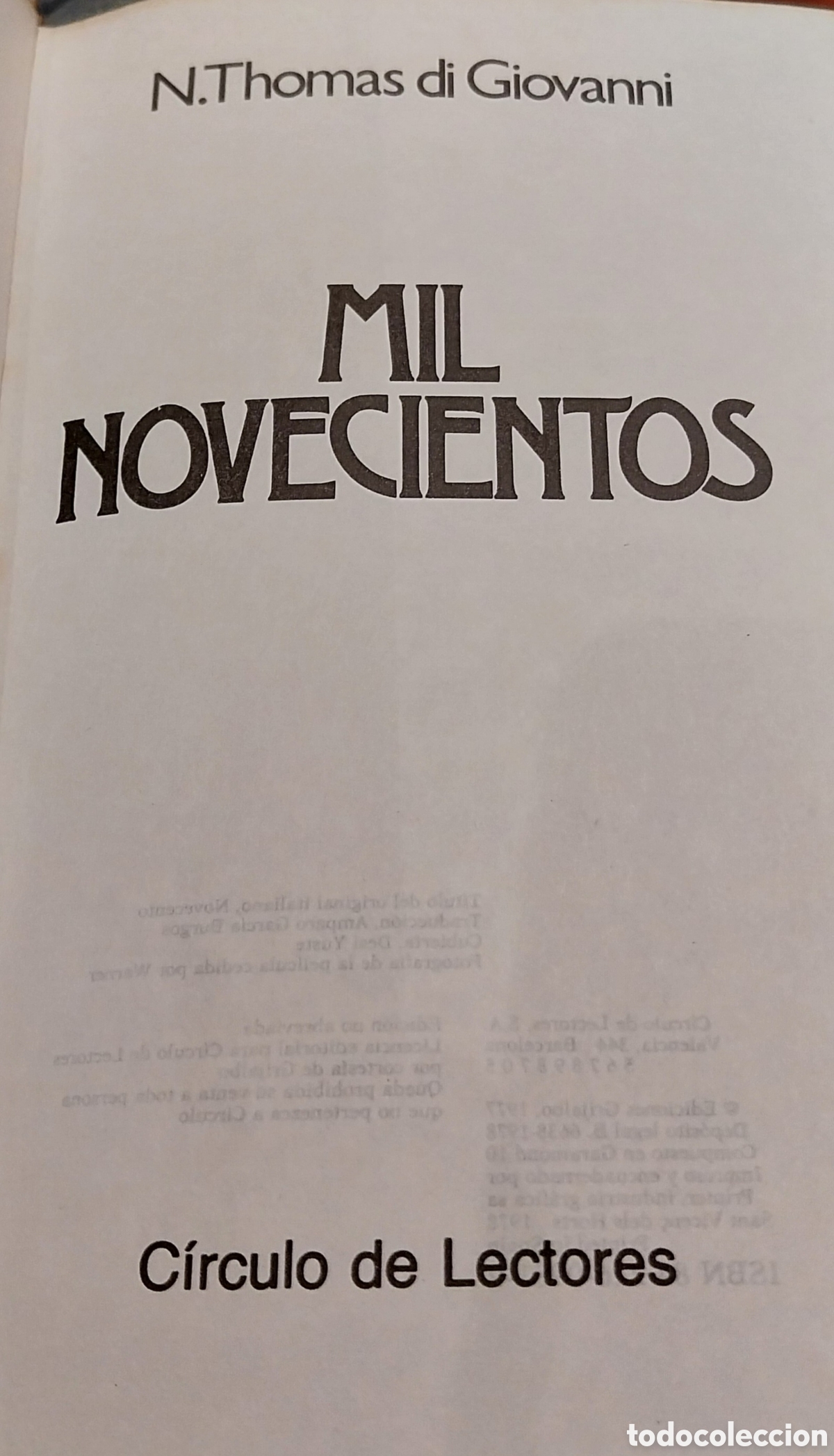 Libros de segunda mano: Novela &rdquo;Mil Novecientos&rdquo; - Foto 3
