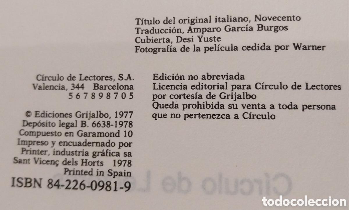 Libros de segunda mano: Novela &rdquo;Mil Novecientos&rdquo; - Foto 4