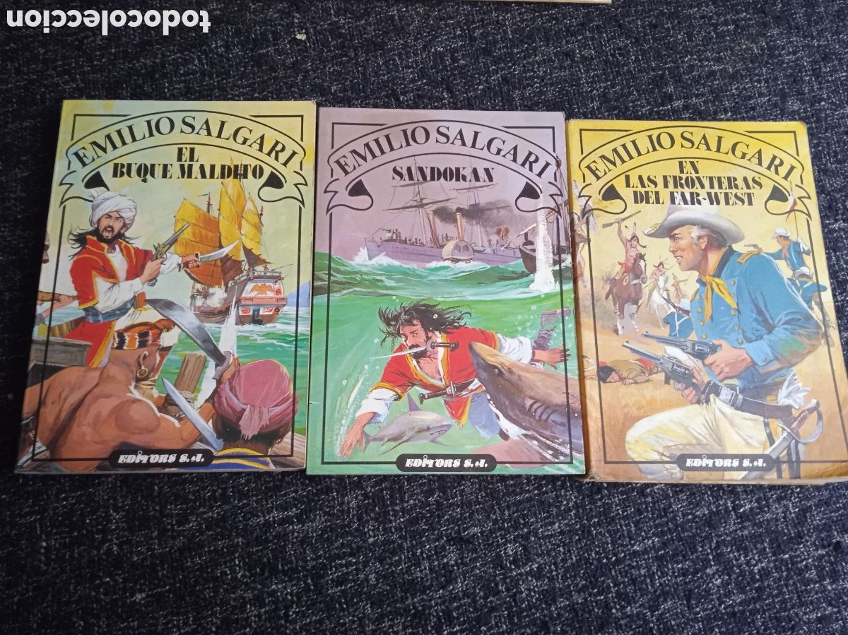 Second hand books: EMILIO SALGARI -LOTE DE 3 EJEMPLARES -ED. EDITORS S.A.