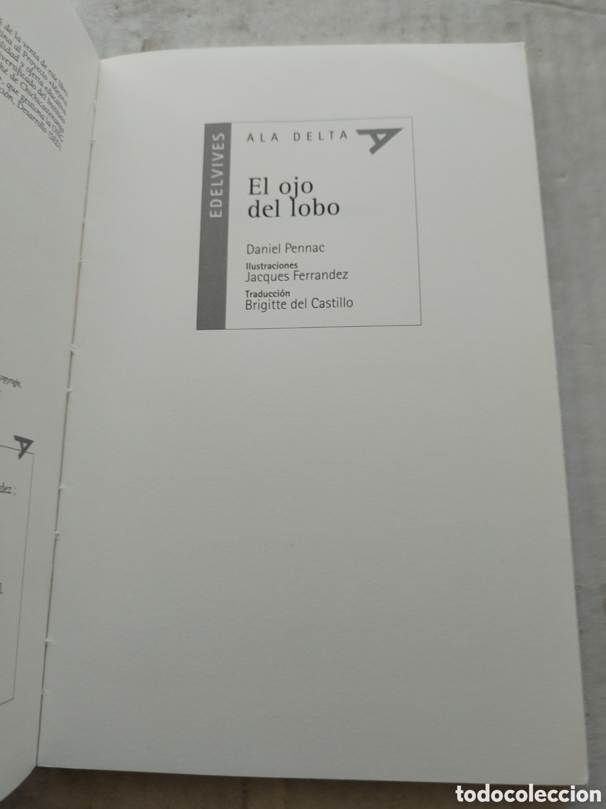 Libros de segunda mano: EL OJO DEL LOBO/DANIEL PENNAC - Foto 2