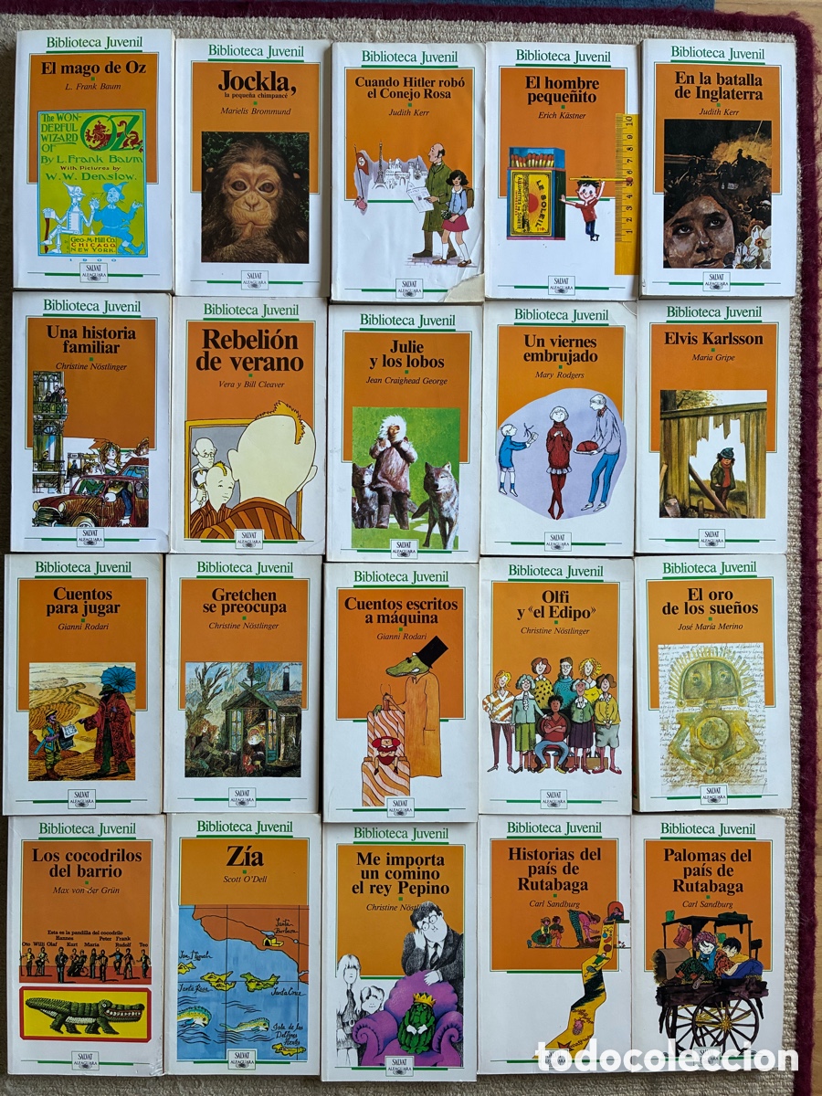Libri di seconda mano: Lote 37 libros Biblioteca Juvenil Salvat Alfaguara 2,50&euro;/libro